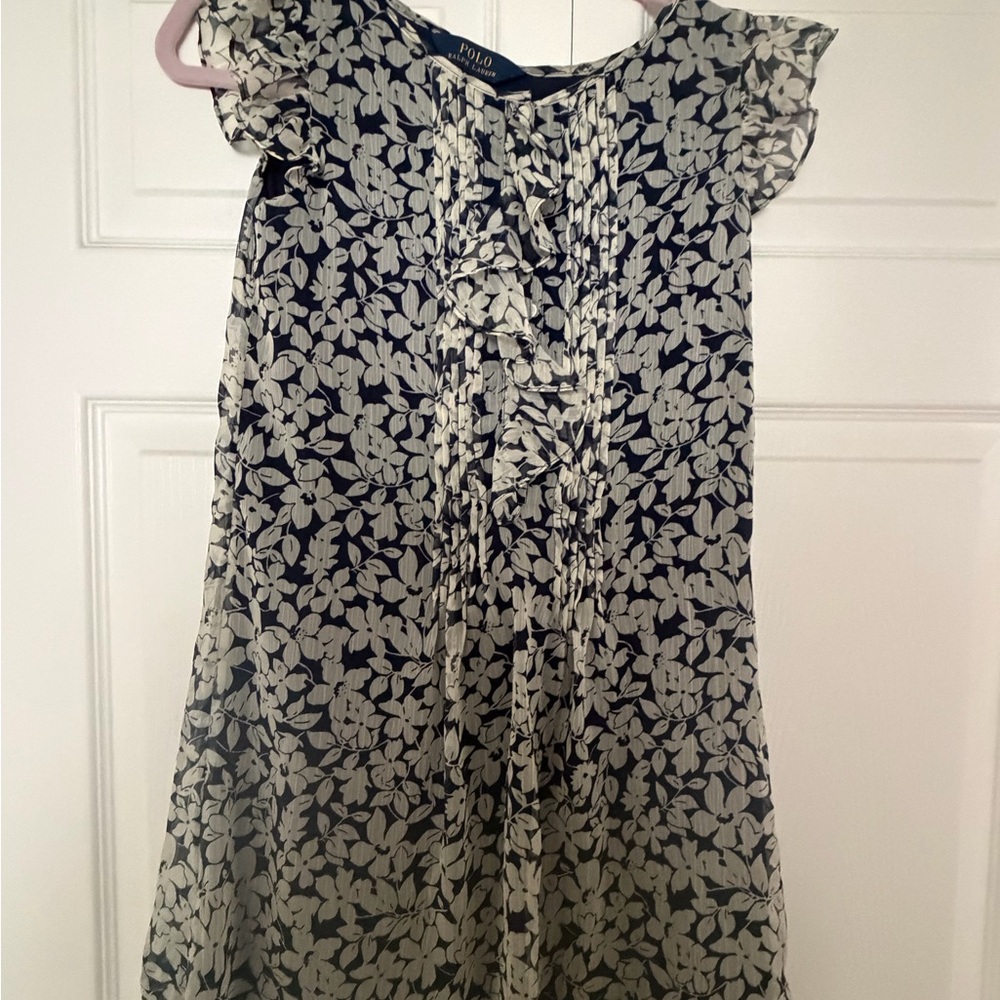 Polo by Ralph Lauren Navy and Cream Floral Dress